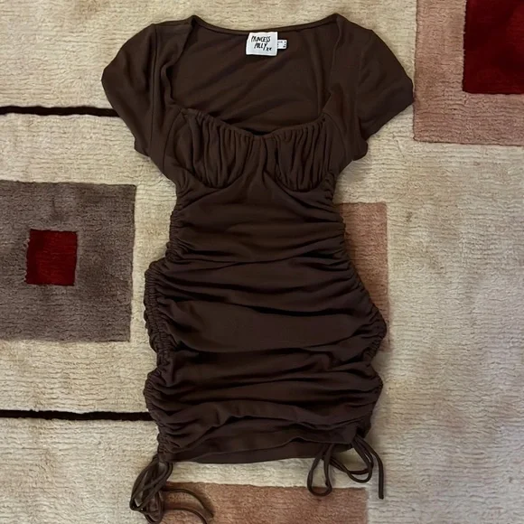 blue dress for baby girl Frederica Plunge Maxi Dress Chocolate Petite main image 1